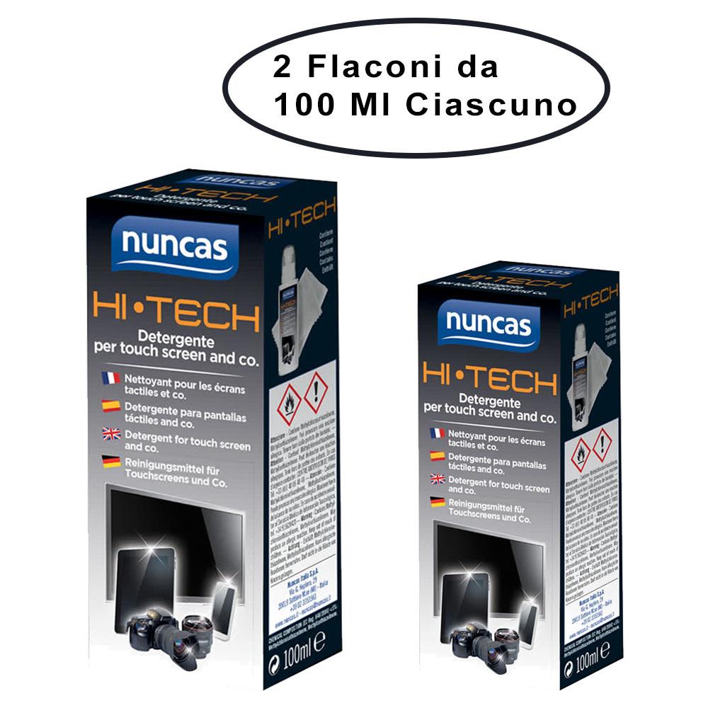 Detergente Hi Tech Per Touch Screen Computer Televisori 2 Flaconi Da 100 Ml Ciascuno - Foto 1