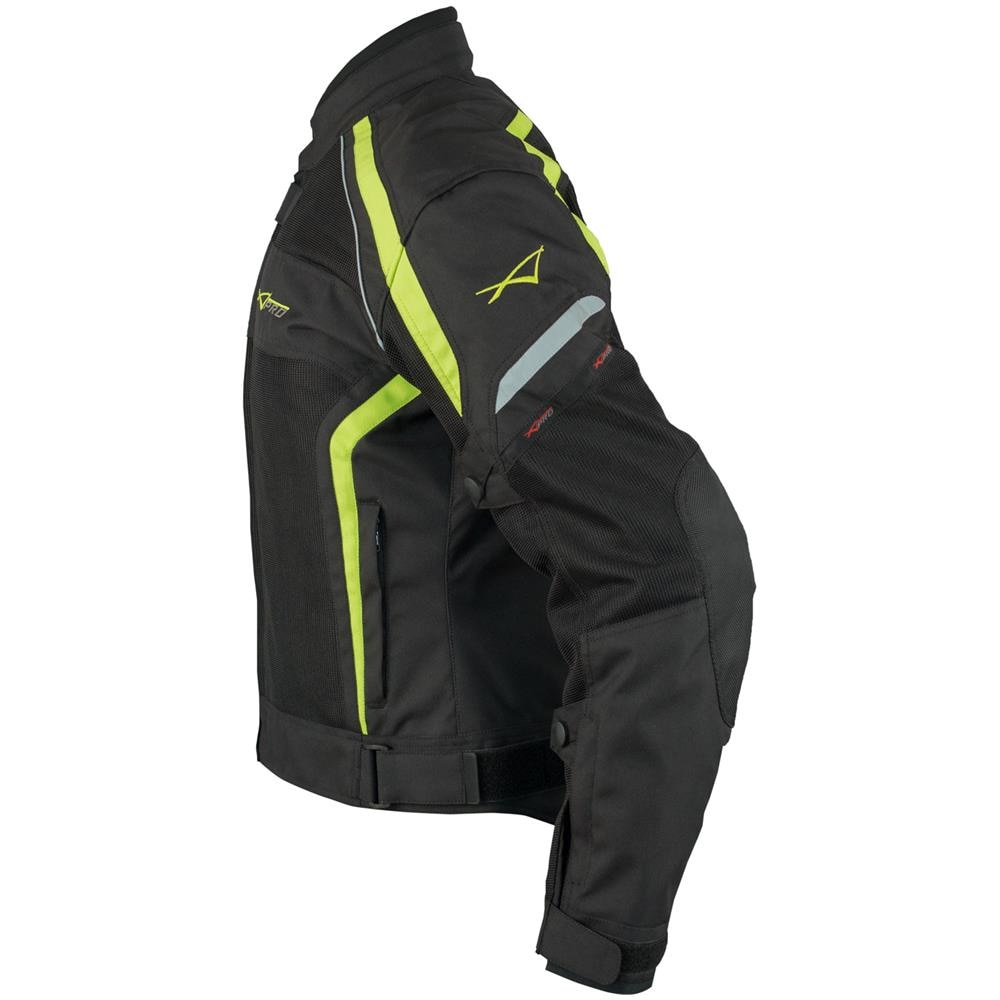 Donna Giacca Moto Tessuto Impermeabile Traspirante Riflettente Fluo L - Foto 5