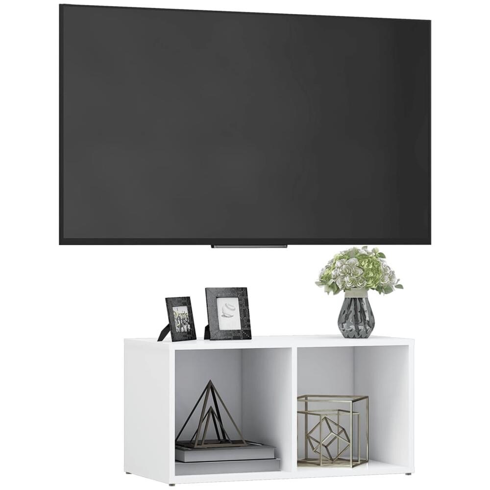 Mobile Porta TV Bianco 72x35x36,5 cm in Legno Multistrato - Foto 3