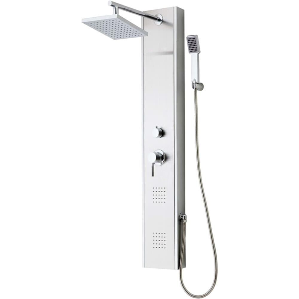 Pannello Doccia Miscelatore Monocomando TAHITI Acciaio Inox - Foto 1