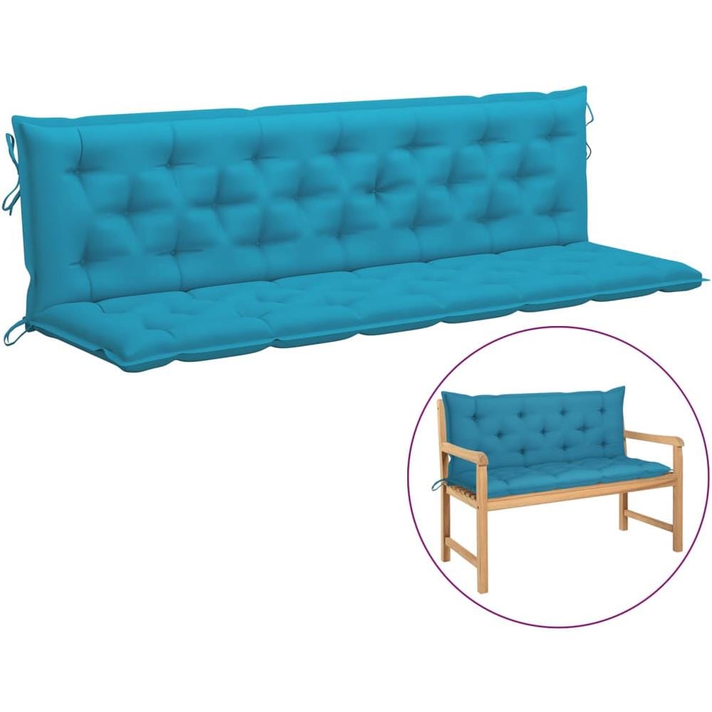 Cuscini per Panca 2 pz Azzurri 200x50x7 cm in Tessuto Oxford - Foto 1
