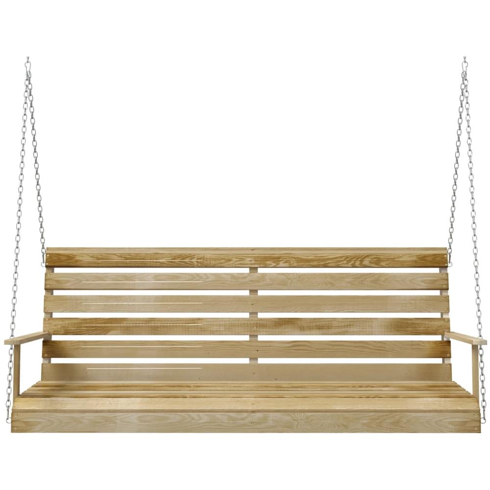 Panchina a Dondolo in Legno di Pino Impregnato 55x65x60 cm - Foto 2