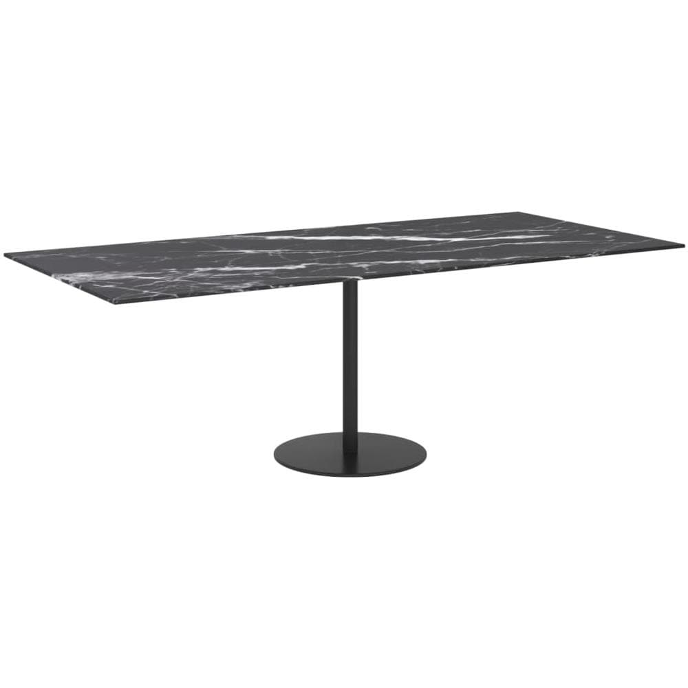 Piano Per Tavolo Bianco 100x62 Cm 8 Mm In Vetro Aspetto Marmo - Foto 2