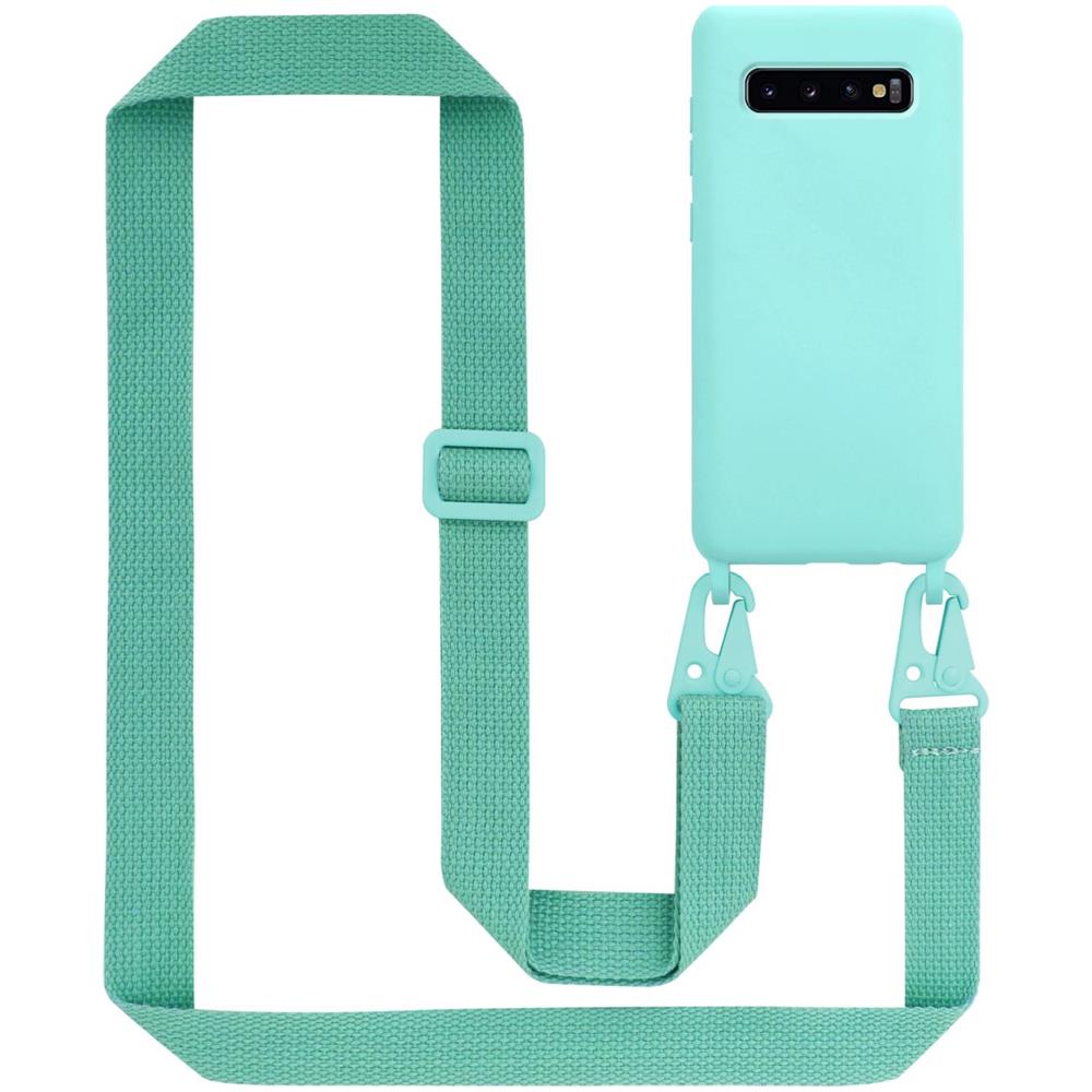Catena Di Telefoni Cellulari Compatibile Con Samsung Galaxy S10 4g In Liquid Turchese - Coperchio Di Protezione In Silicone Con Cordino Regolabile In Lunghezza - Foto 1