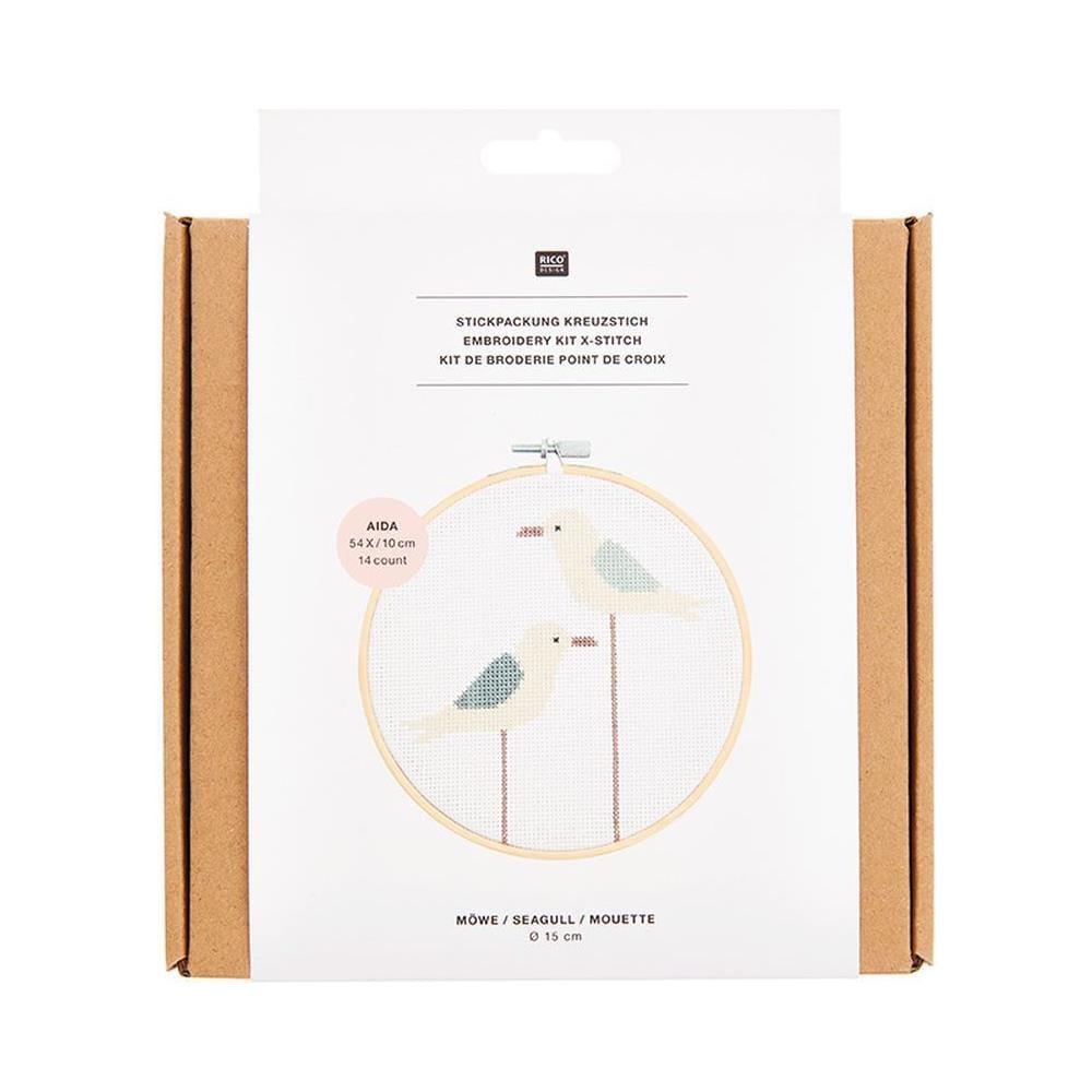 Kit Di Ricamo A Punto Croce - Gabbiani - Foto 1