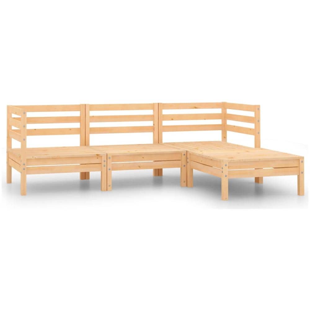 Set Salotto da Giardino 4 pz in Legno Massello di Pino - Foto 1