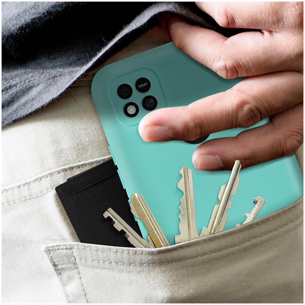 Cover Per Xiaomi Redmi 10a In Silicone Semi-rigido Soft-touch Turchese - Foto 2