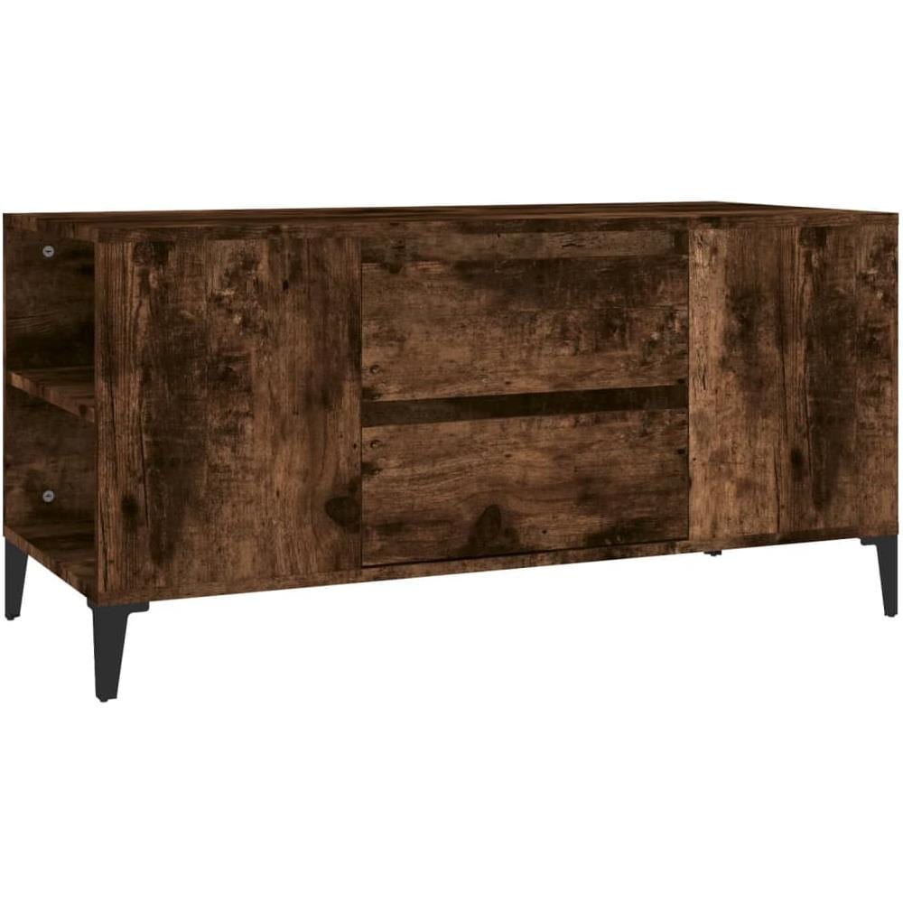 Mobile Porta Tv Rovere Fumo 102x44,5x50 Cm In Legno Multistrato - Foto 1