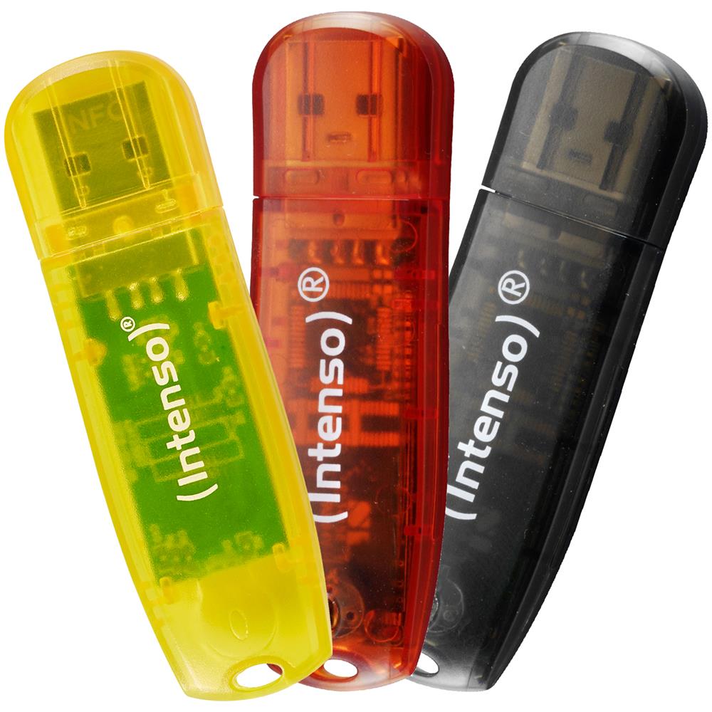 Intenseo Rainbow Line 3x 32gb - Nero, Giallo E Rosso - Foto 1