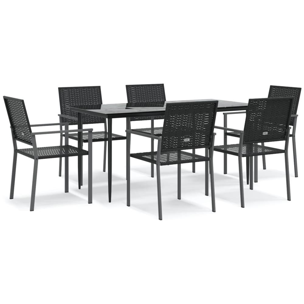 Set Da Pranzo Da Giardino 7 Pz In Polyrattan E Acciaio - Foto 2