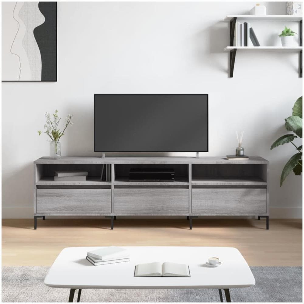 Mobile Porta Tv Grigio Sonoma 150x30x44,5 Cm Legno Multistrato - Foto 1