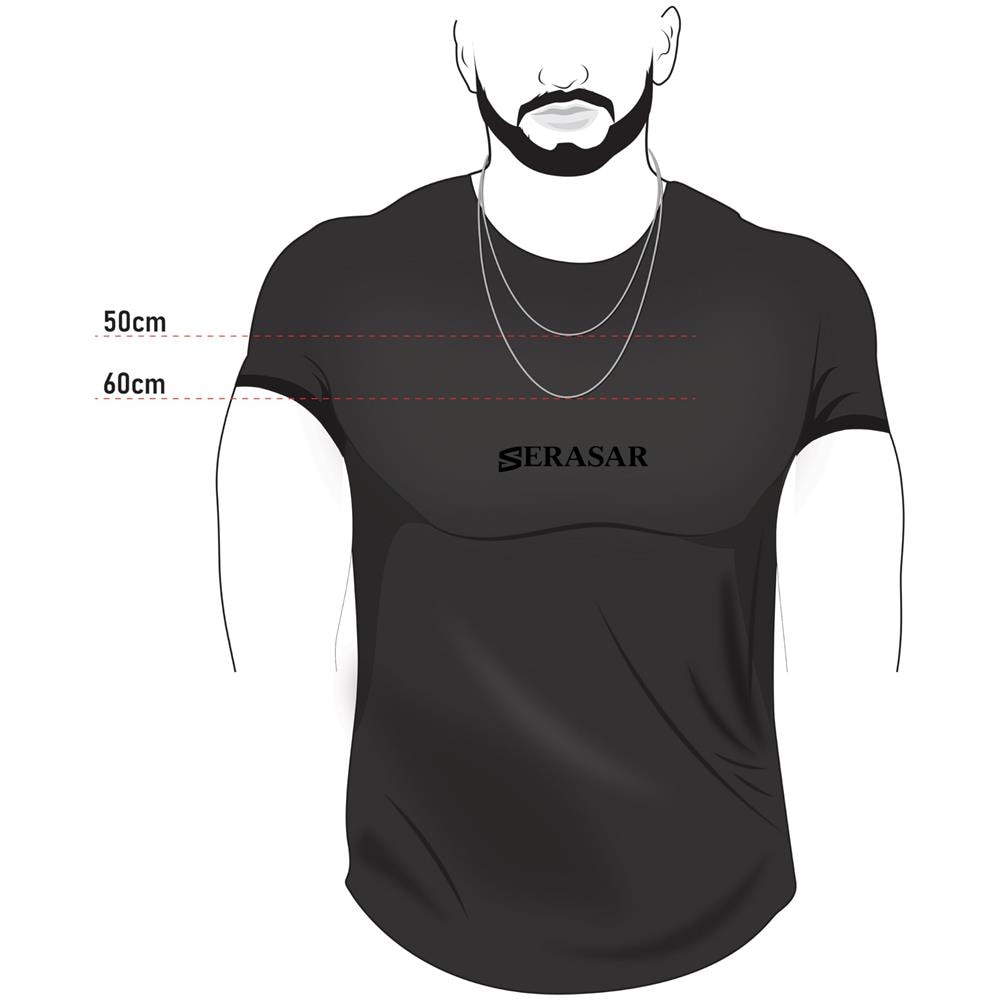 Collana da uomo in acciaio inossidabile, ""Lord"", 60cm, Nero - Foto 2