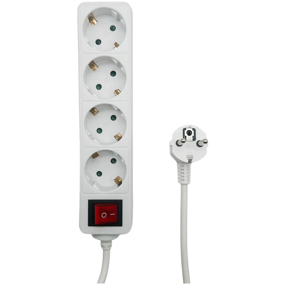 MC-GRU0045WS prolunghe e multiple 5 m 4 presa (e) AC Interno Bianco - Foto 1