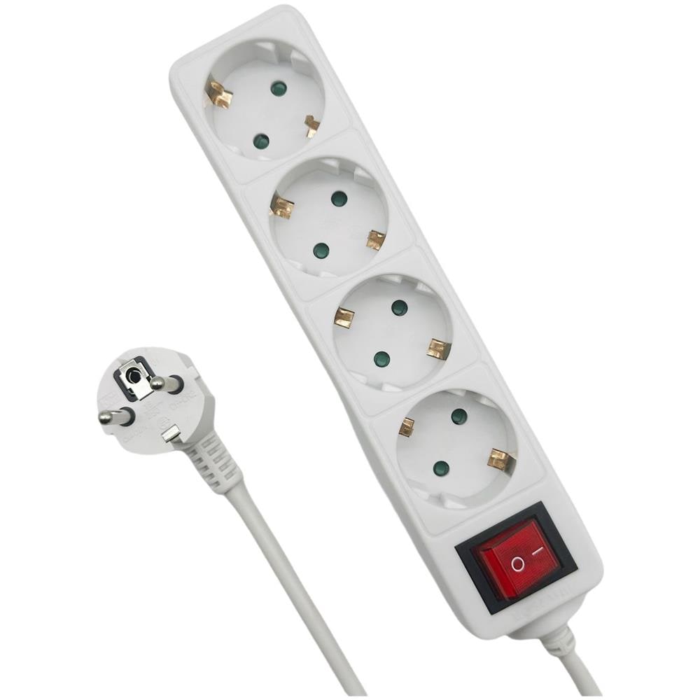 MC-GRU0045WS prolunghe e multiple 5 m 4 presa (e) AC Interno Bianco - Foto 2