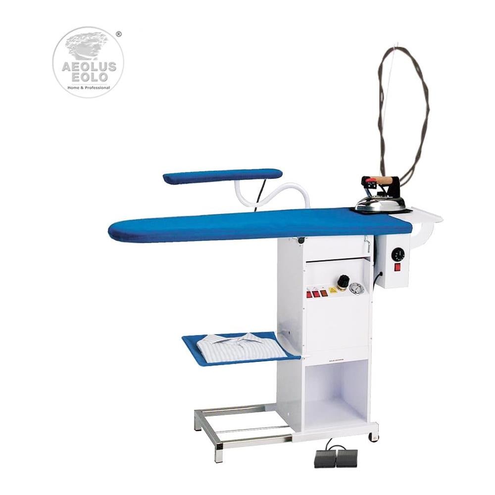EOLO Tavolo da Stiro Professionale Pieghevole TS01 S V6 Piano Riscaldato Aspirante Soffiante 112x42 cm Termostato Caldaia a Risparmio Energetico Braccetto Stiramaniche Ferro Efficienza Energetica A++ - Foto 1