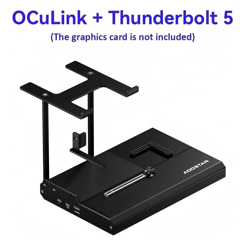 EG02 eGPU Dock, Oculink (PCIe 4.0 x4) + 2*Interfaccia Thunderbolt 5, Supporta Alimentatori ATX /SFX - Foto 1