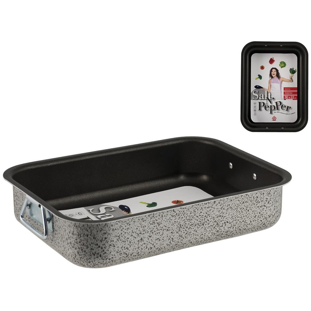 Rosticcera antiaderente Dimensioni 30x22 cm - Linea Salt Pepper - Foto 1