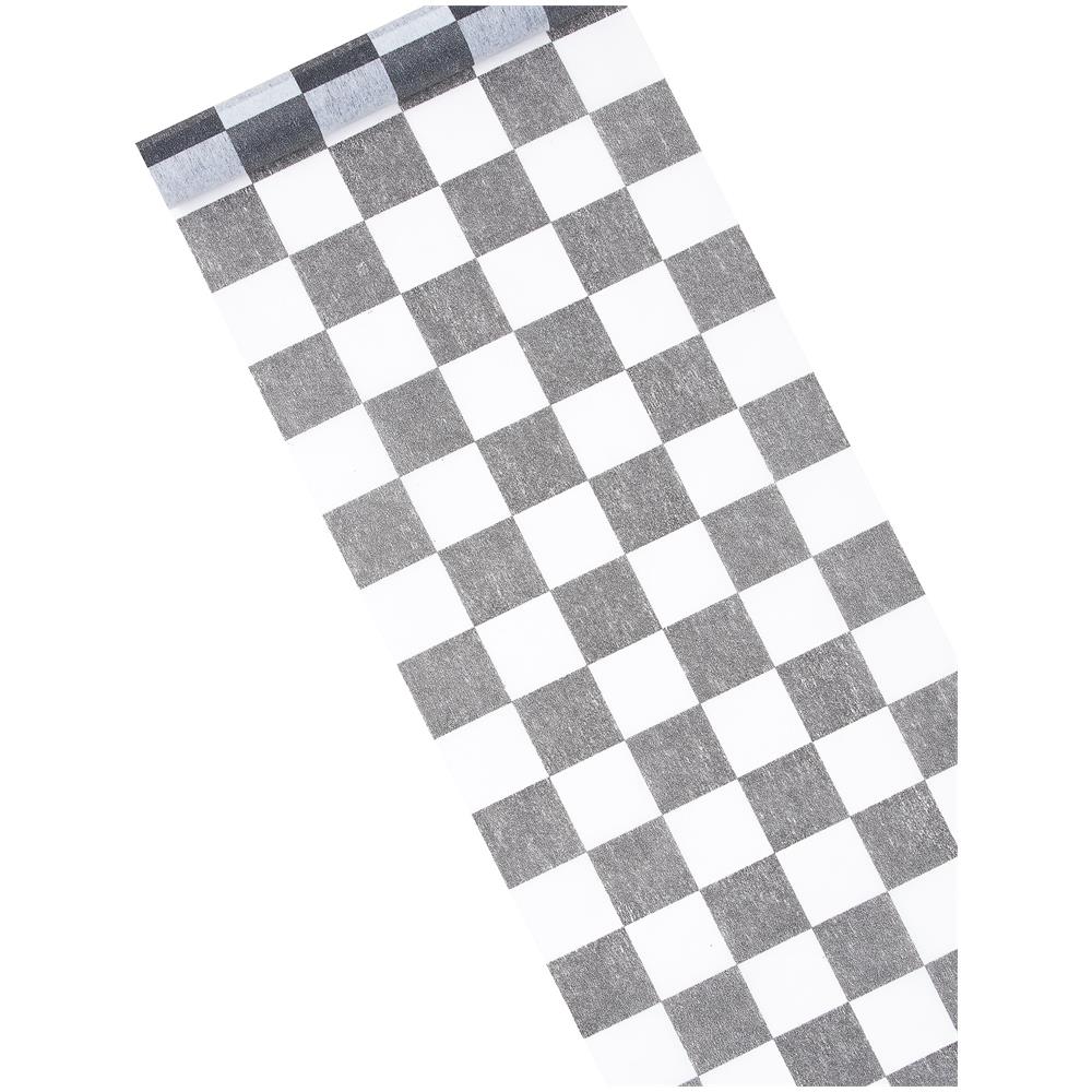 Runner Da Tavola Tessuto Non Tessuto Con Motivo A Scacchiera Taglia Unica - Foto 1