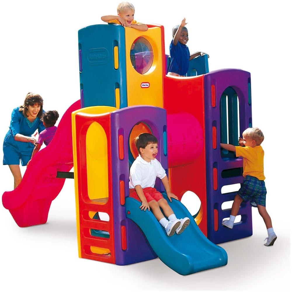 Grande Arrampicatoio Con Uno Scivolo Bambino Da 91 Cm E Uno Scivolo Ondulato Per I Più Grandi Lungo 183 Cm. Molte Le Pportunità Di Arrampicata Senza Fine E Una Struttura Di Arrampicata A Tunnel - 9004370 - Foto 2