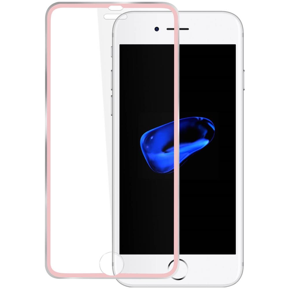 Pellicola In Vetro Temperato Contorni In Titanio Rosa Per Apple Iphone 7 E 8 - Foto 1