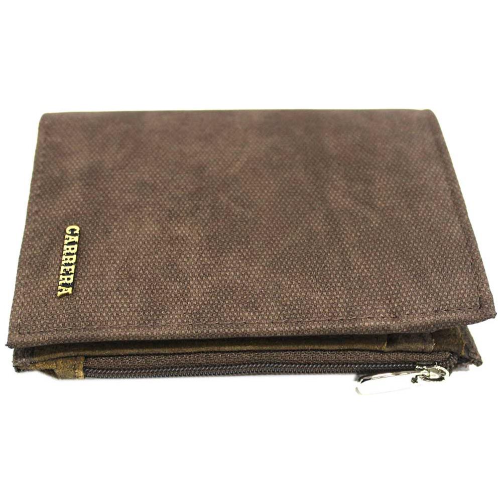 CARRERA - Portafoglio Uomo Tascone In Pelle E Tessuto Porta Carte Credito  Banconote Moro - ePRICE