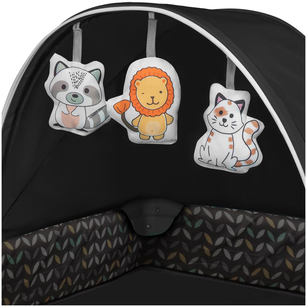 Sven Plus 2 In 1 Box Bambini Lettino Bambino Fasciatoio Giocattoli Pendenti Baldacchino Con Zanzariera Ingresso Laterale Aggiuntivo Rotelle Mobili Sistema Lockguard (grigio)  - Foto 7