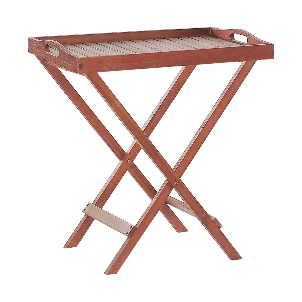 Tavolino Da Giardino In Legno Di Acacia Marrone Scuro Toscana - Foto 1