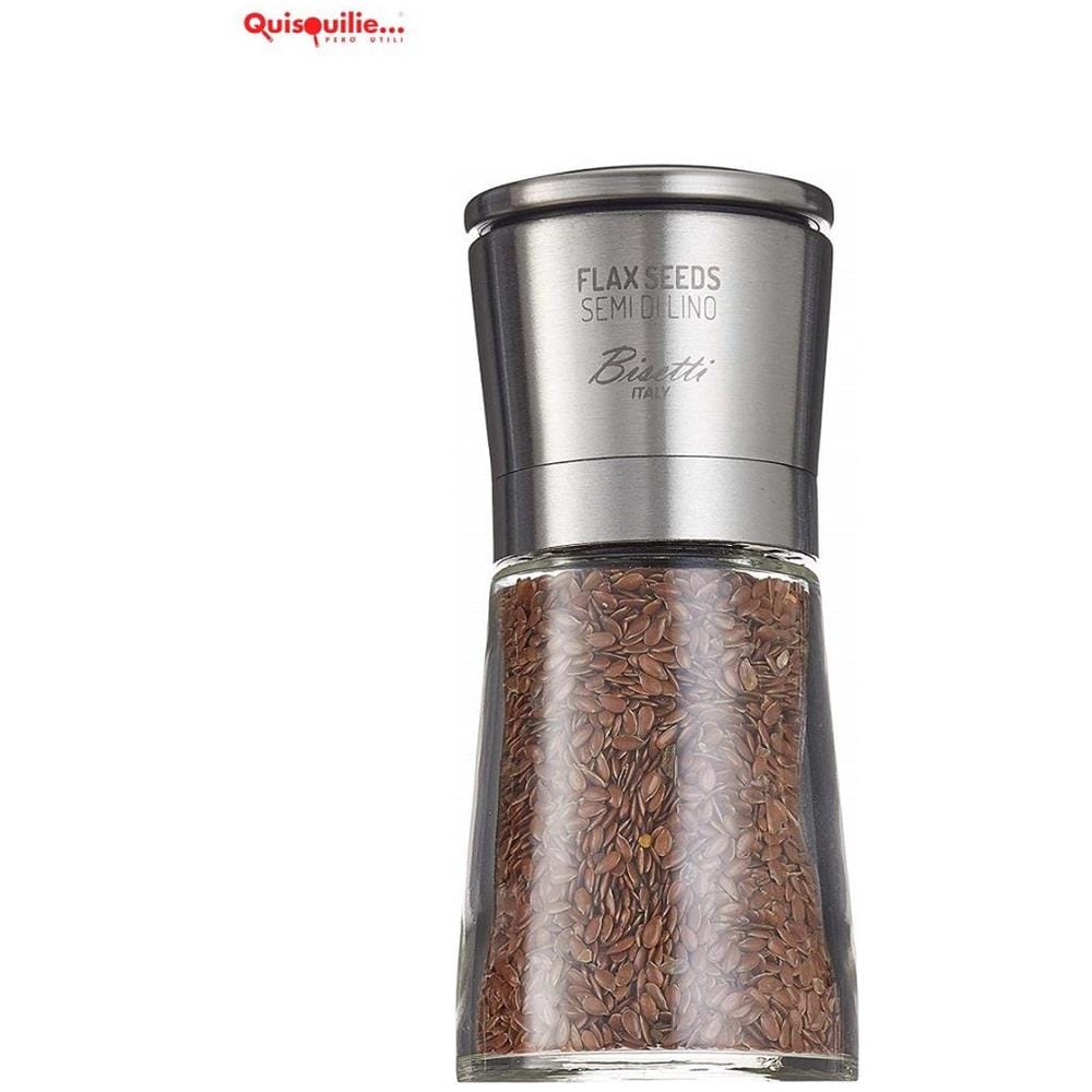 Macina Semi Di Lino - Erbe - Peperoncino - Sale - Girasole - Sesamo - Chia 100 % Made In Italy - Semi Di Lino - Foto 1