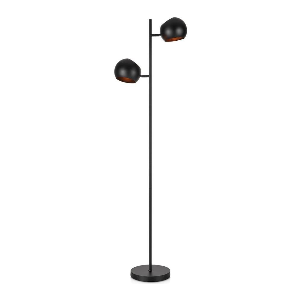 Lampada Da Terra Per Interni 2 Luci Nera, E14 - Foto 1