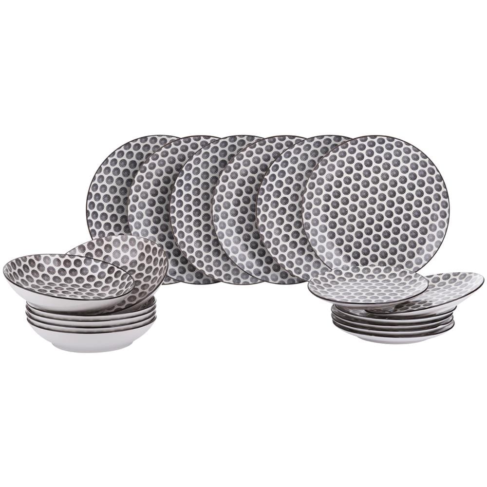 Servizio 18 Piatti Bohemia Rond Grigio - Foto 1