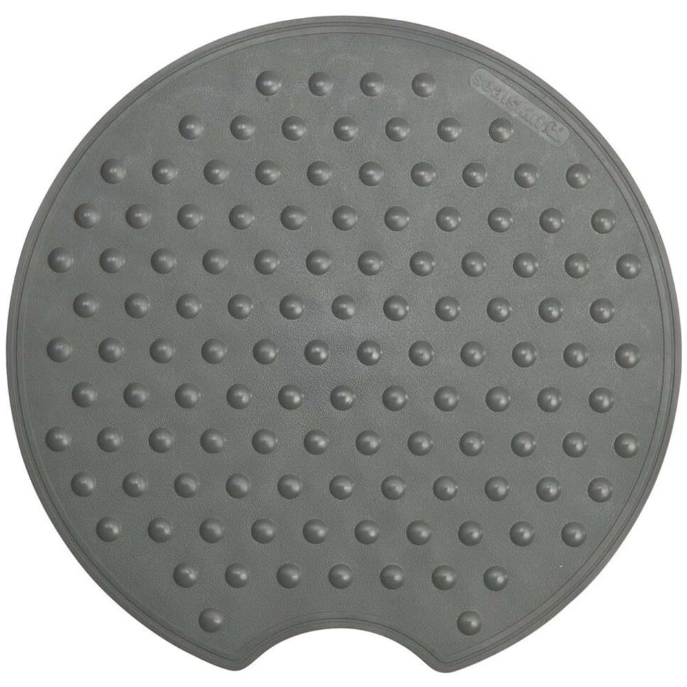 Tappetino da Bagno Antiscivolo Rotondo 55 cm Antracite - Foto 1