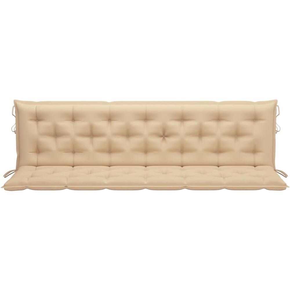 Cuscini Panca da Giardino 2pz Beige 200x50x7cm Tessuto Oxford - Foto 2