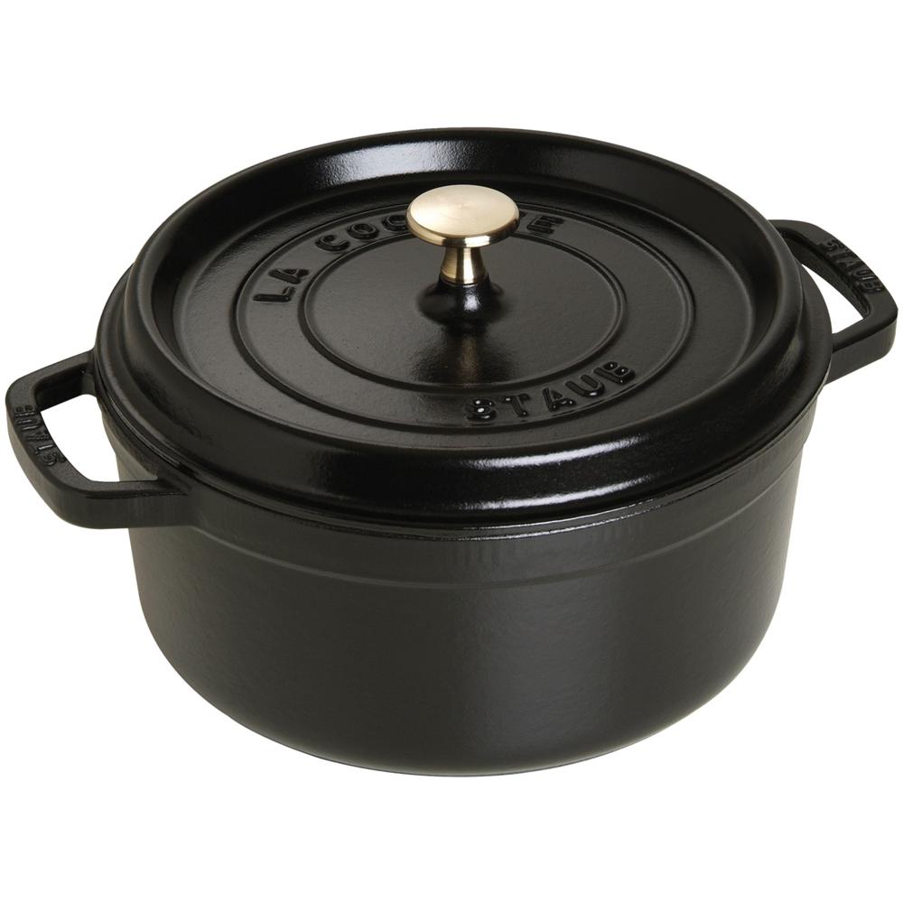 Cocotte in Ghisa con Coperchio Diametro 24 cm Capacità 3.8 lt Colore Nero - Linea La Cocotte  - Foto 1