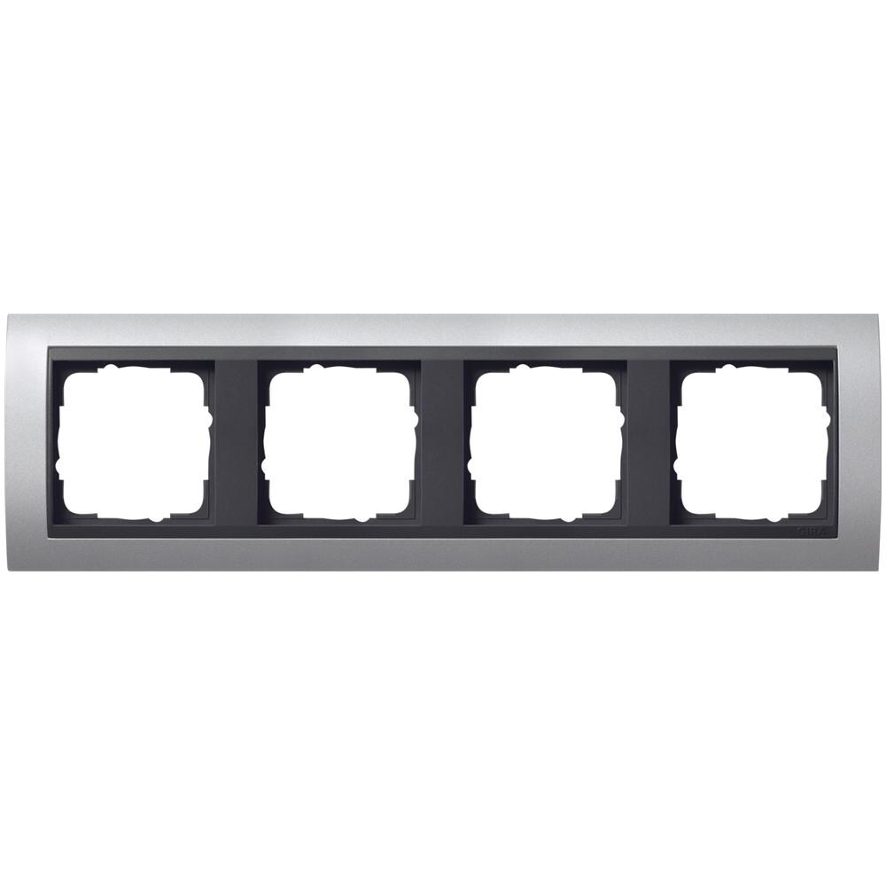 Event, Alluminio, Antracite, Termoplastica, Screwless, 55 x 55 mm - Foto 1