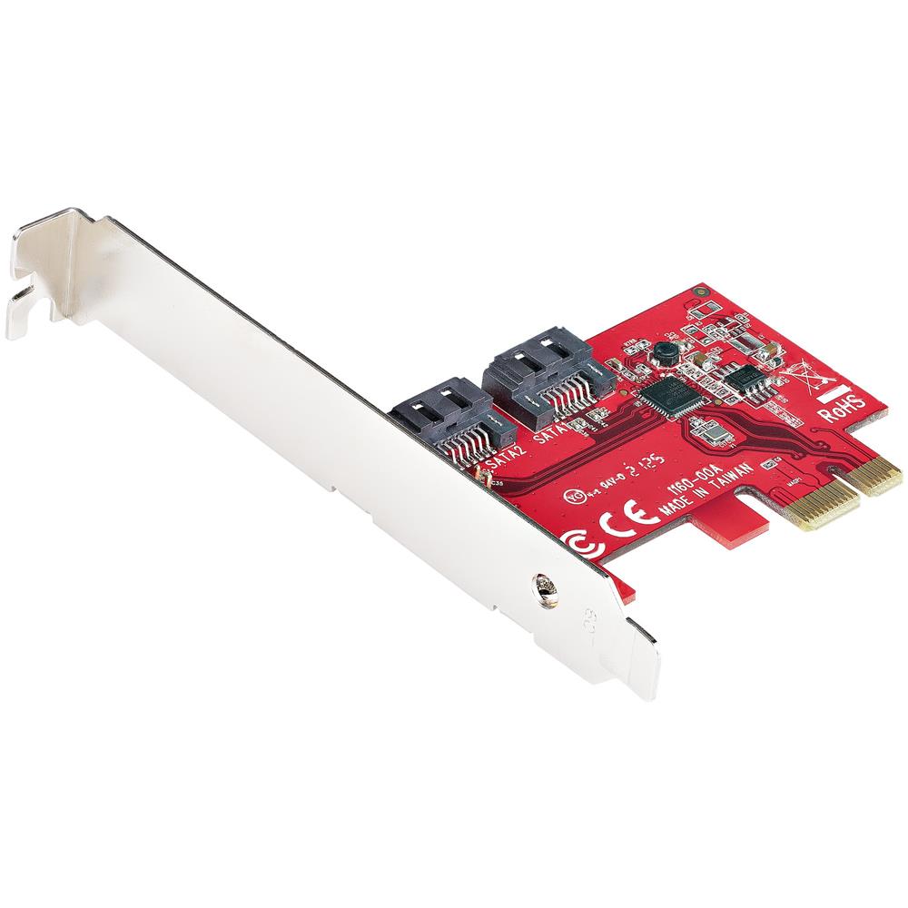 Scheda PCI Express SATA - Scheda Espansione PCIe SATA 2 Porte 6Gbps - Profilo Standard /Basso - Adattatore /Controller PCIe SATA 3 - Chipset ASM1061 no-Raid - Convertitore PCIe a SATA III - Foto 1