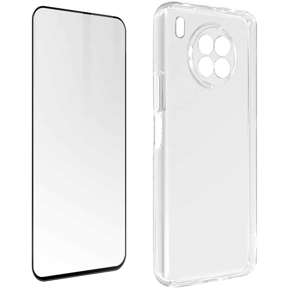 Cover Silicone Huawei Nova 8i E Honor 50 Lite + Vetro Temperato Bordo Nero - Foto 1