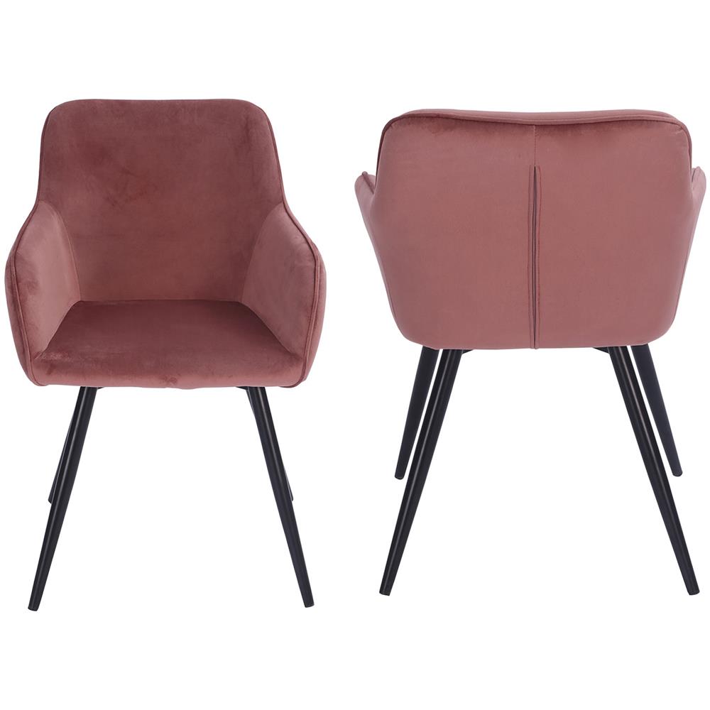 Sedia Vintage Gisele In Velluto Rosa - Foto 2