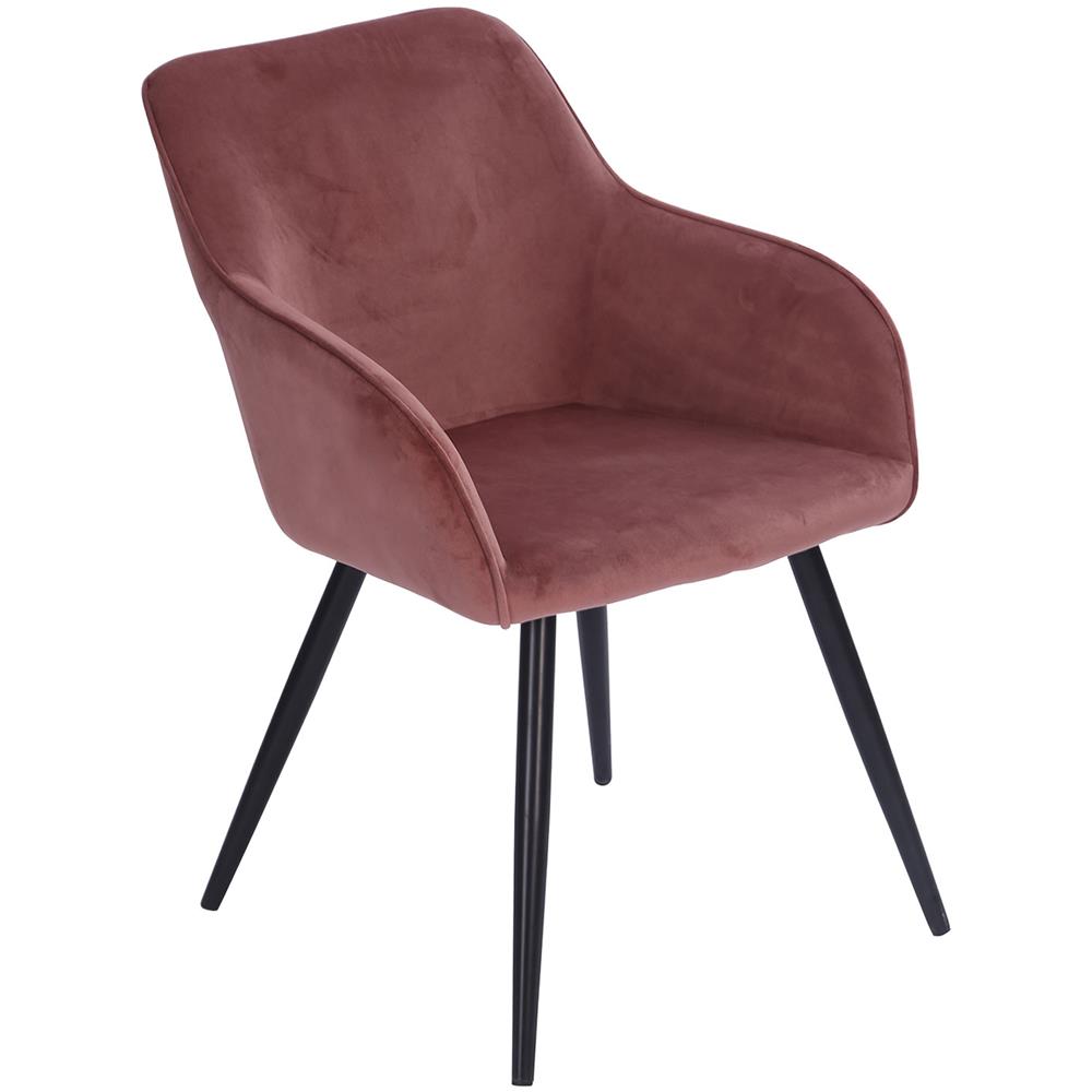 Sedia Vintage Gisele In Velluto Rosa - Foto 1