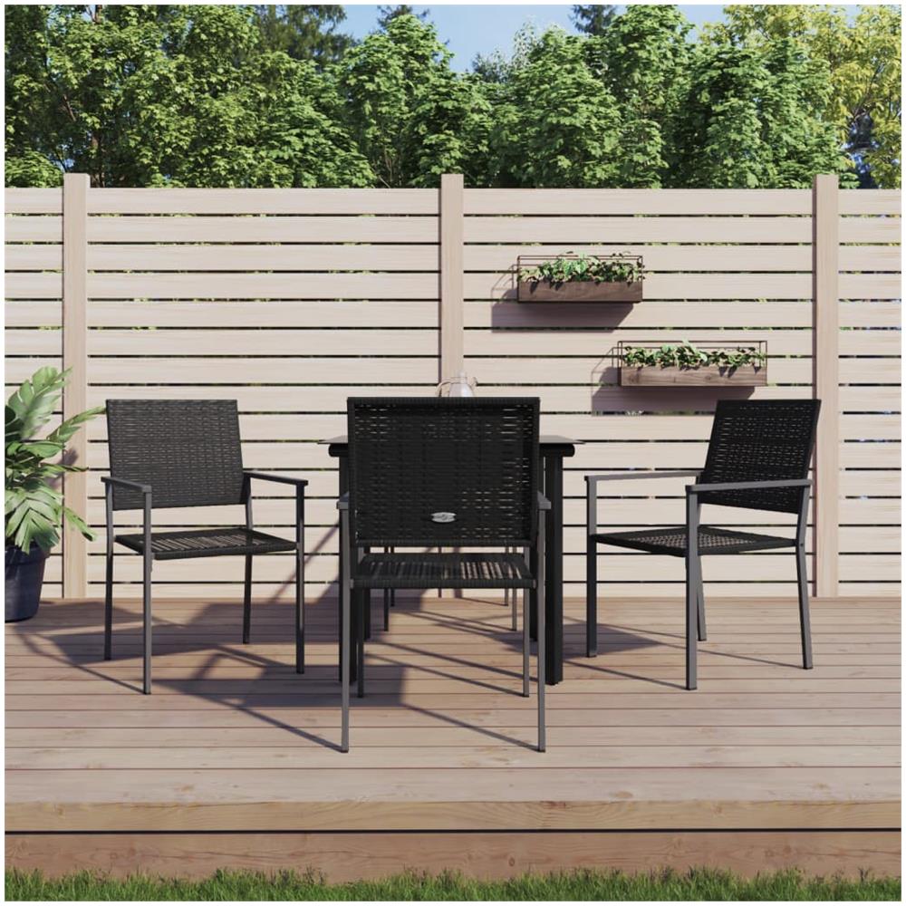 Set Da Pranzo Da Giardino 5 Pz In Polyrattan E Acciaio - Foto 1