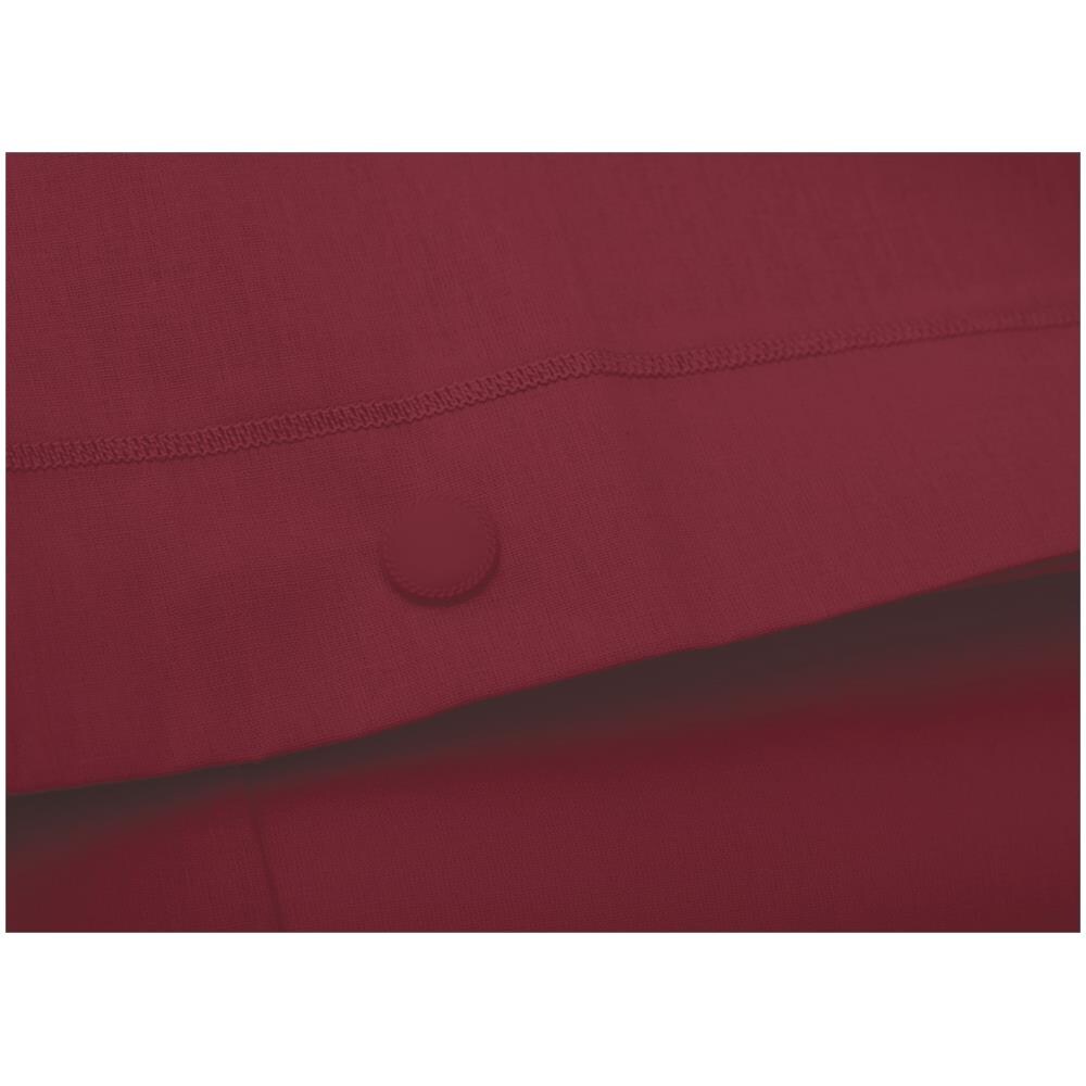 Completo Lenzuola Made In Italy In Puro Cotone Tinta Unita Varie Colorazioni Matrimoniale Bordeaux - Foto 2