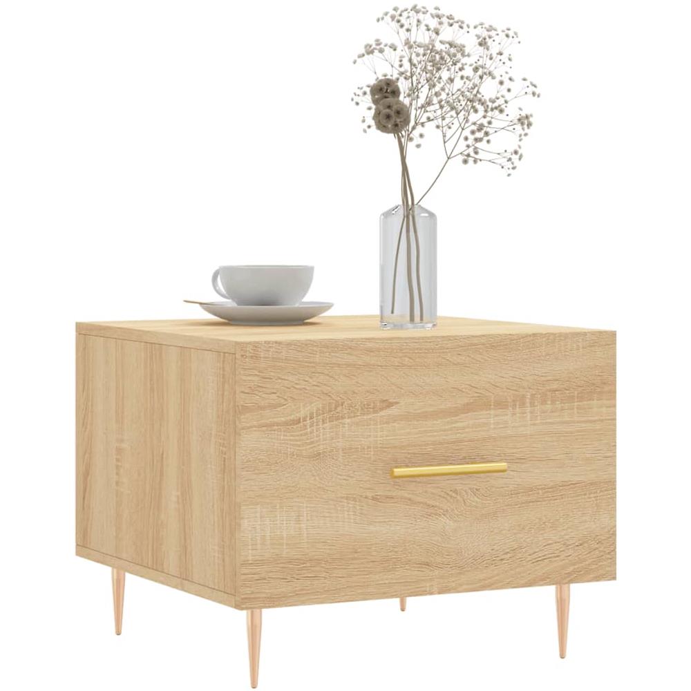 Tavolini Salotto 2pz Rovere Sonoma 50x50x40cm Legno Multistrato - Foto 3