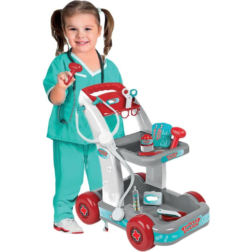 Carrello Dottore per Bambini Carrellino Medico Gioco con 13Accessori Idea Regalo - Foto 2