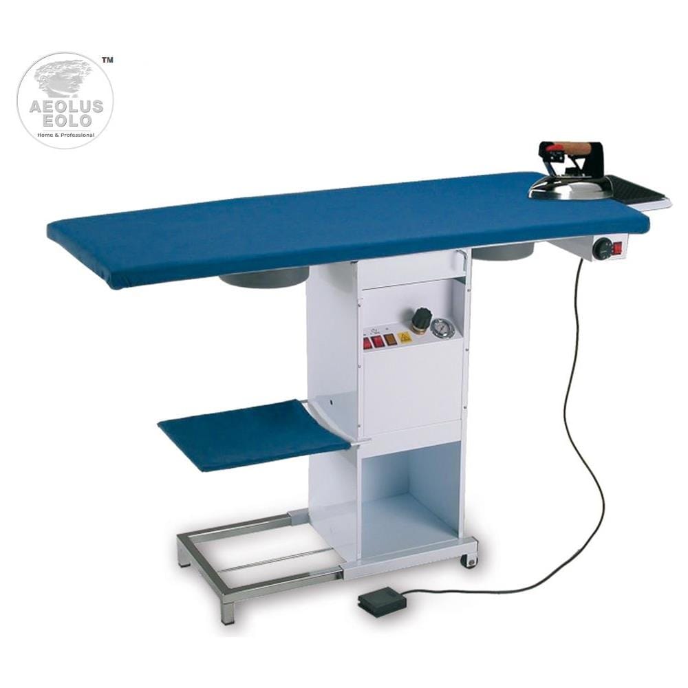 EOLO Tavolo da Stiro Professionale Rettangolare TS02 RA V6 Piano Riscaldato Aspirante 129x51 cm Termostato Caldaia a Risparmio Energetico Ferro da Stiro Efficienza Energetica A++ - Foto 1