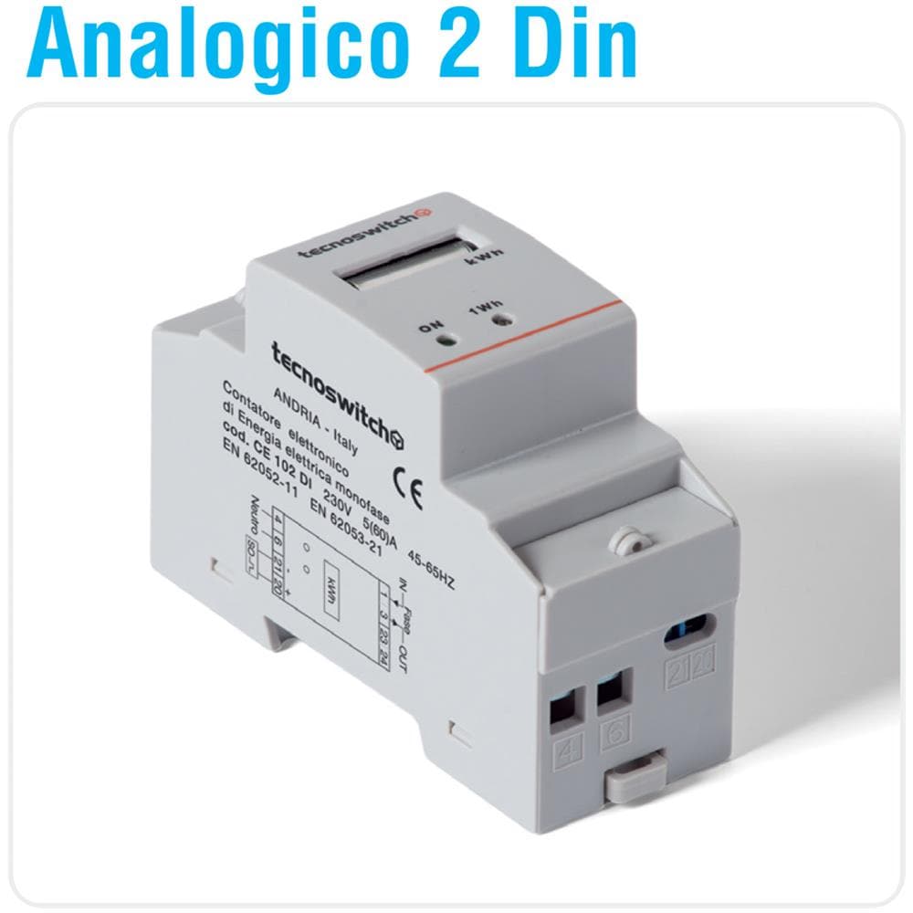Contatore Di Energia Monofase 2 M. Din - Ce102di - Foto 4