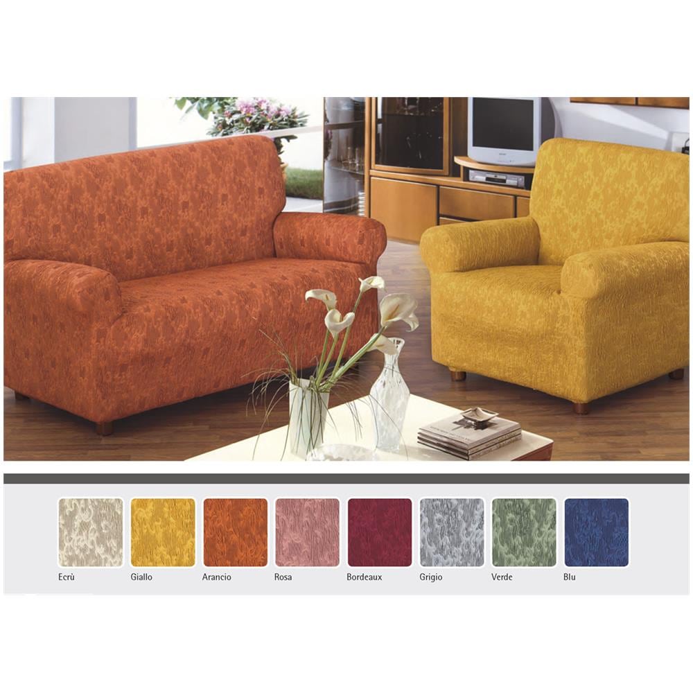 Copridivano Disegno Fashion 3 Posti Arancio - Foto 1