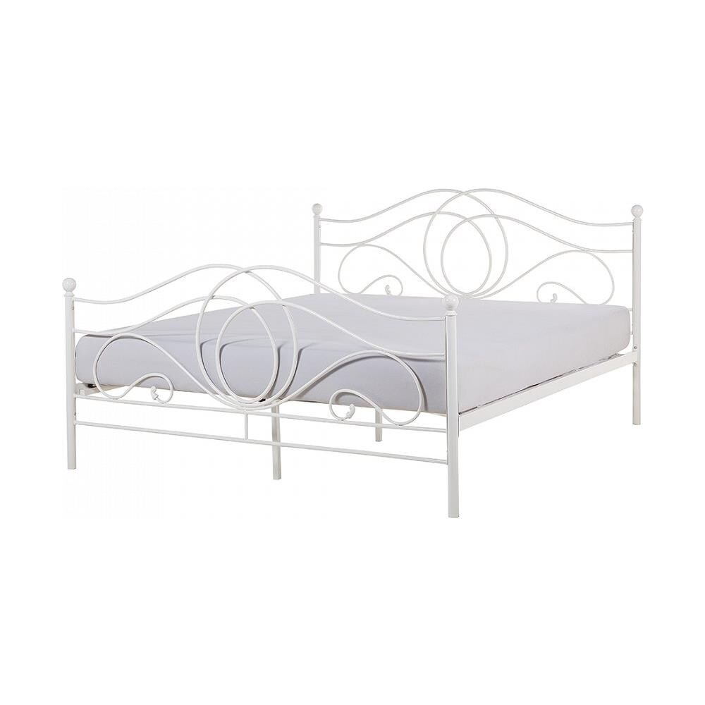 Letto Matrimoniale Design Moderno In Metallo Bianco 180x200cm Lyra - Foto 1