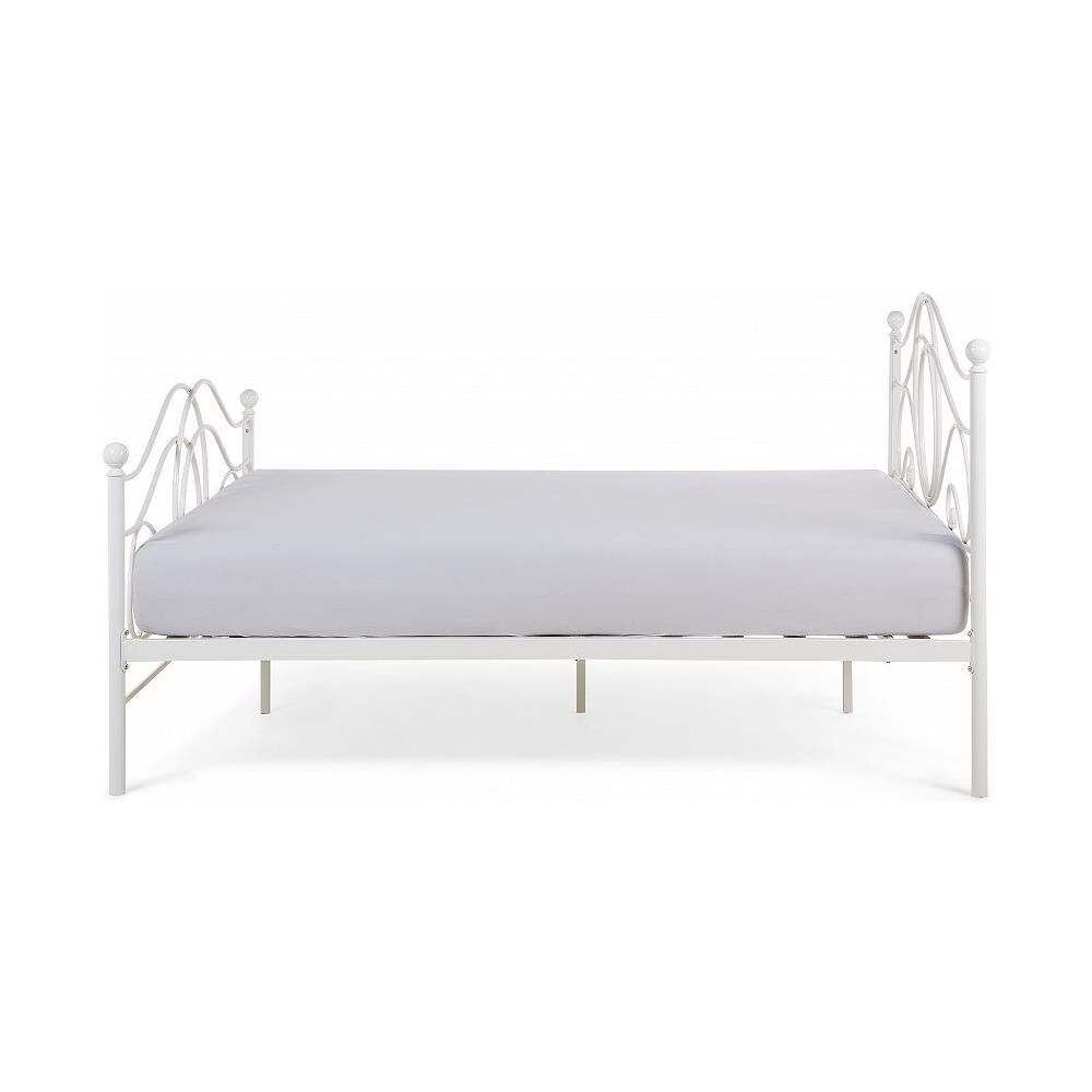 Letto Matrimoniale Design Moderno In Metallo Bianco 180x200cm Lyra - Foto 2