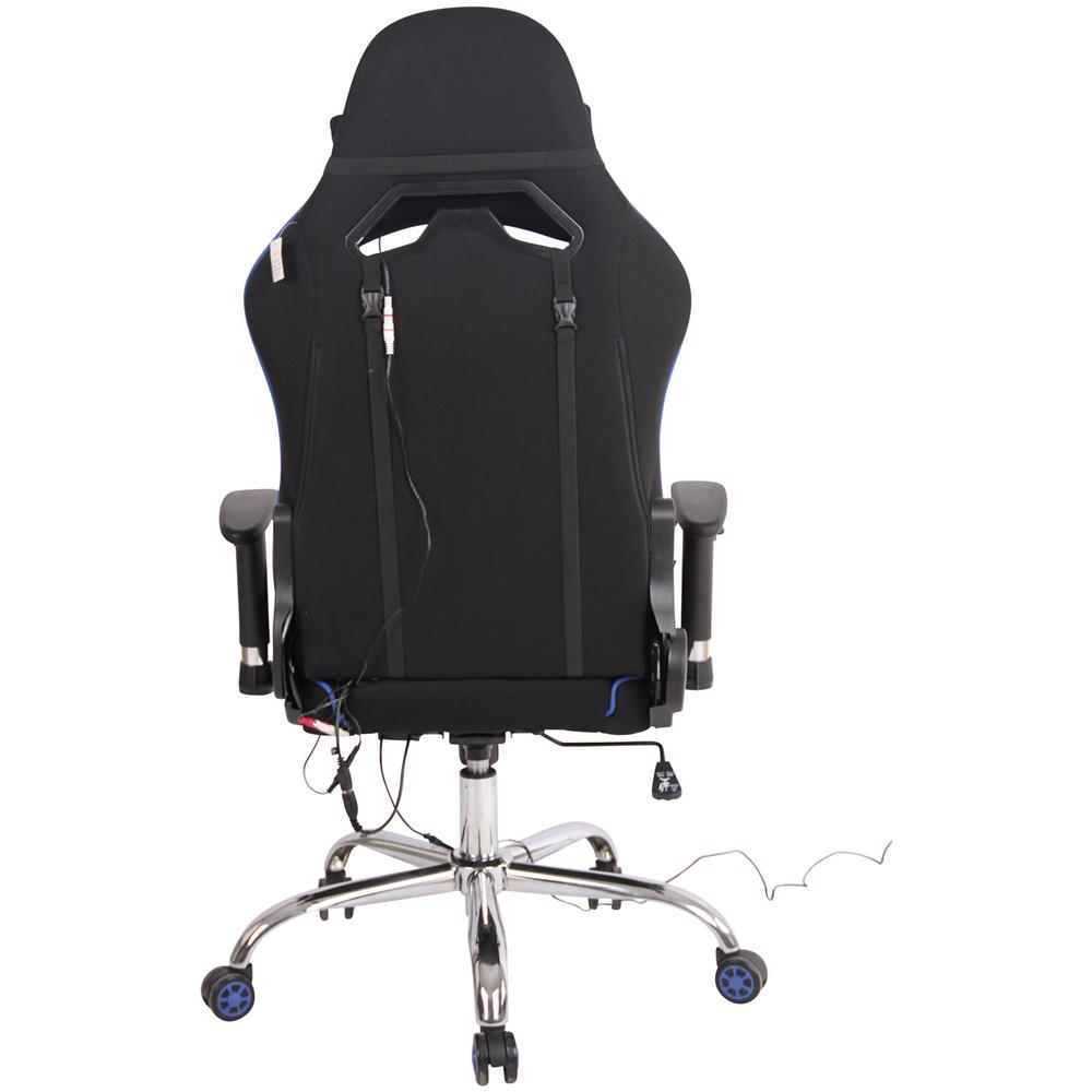 Sedia Ufficio Massaggiante E Riscaldata Limit XM in Tessuto I Poltrona Racing Scrivania Schienale Reclinabile I Poltrona Relax Gamer Nero / Blu - Foto 3