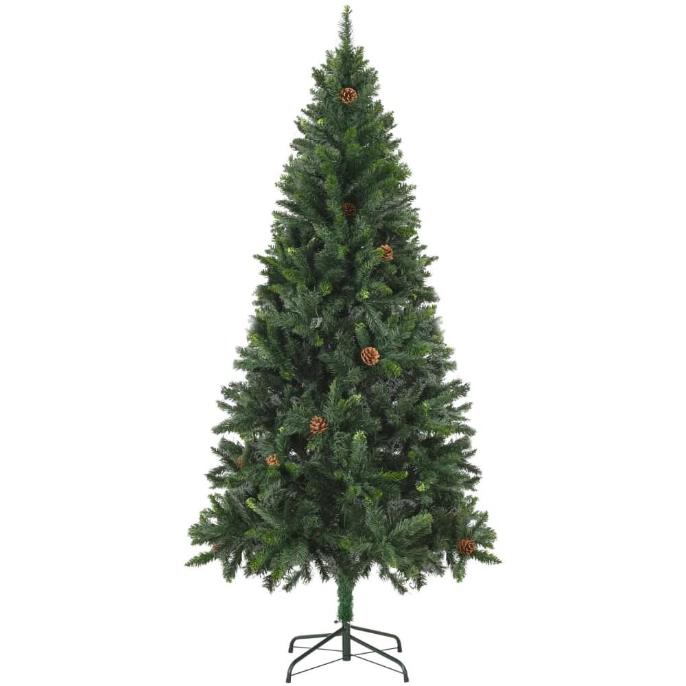 Albero di Natale Artificiale con Pigne Verde 180 cm - Foto 8