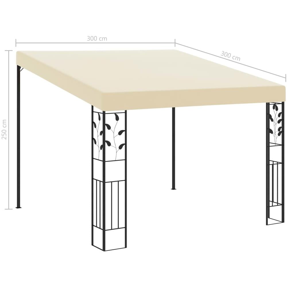 Gazebo A Parete 3x3x2,5 M Crema - Foto 6